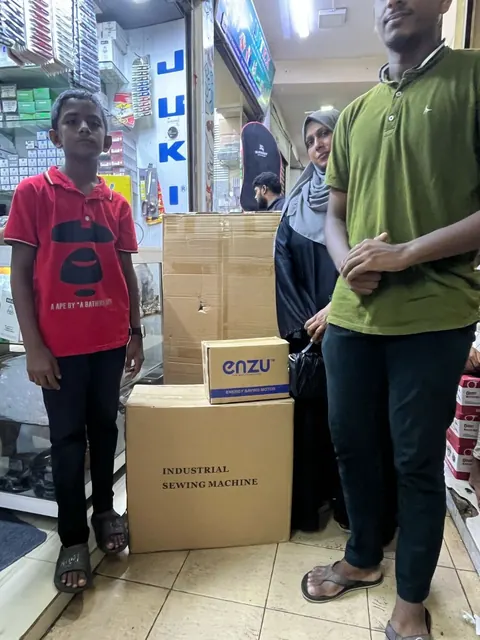 The sewing machine purchase supported by Dar Us Salam.