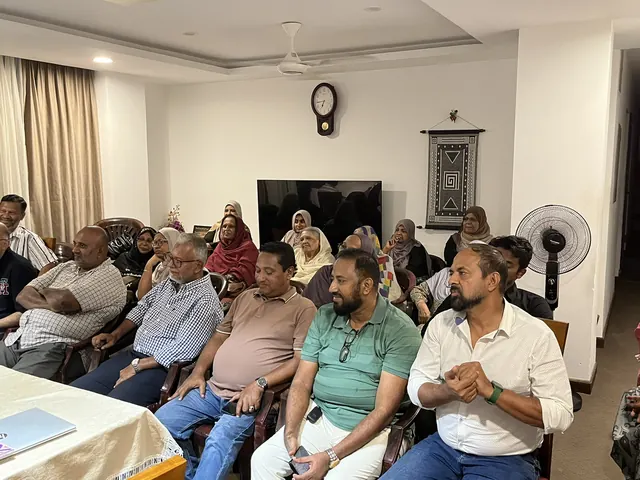 Family members taking part in a gathering.